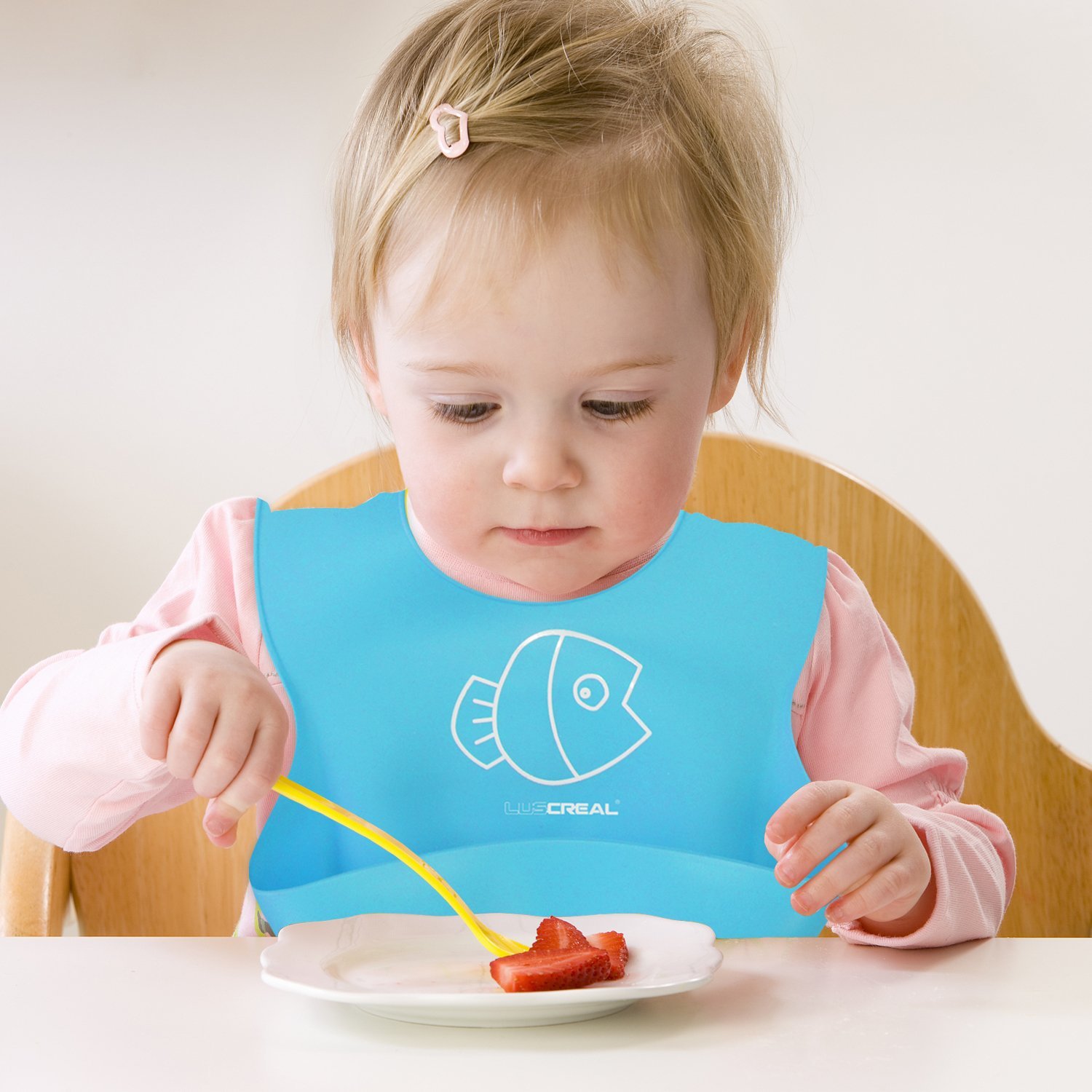 Waterproof Bib With Food Catcher Luscreal Bacteria Resistant Soft